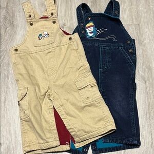 Kids Tan and Blue Overalls